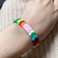 Personalized paint DIY rainbow polygonal arrow arc bracelet rubber paint colorful bracelet