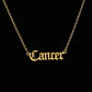 Fashion Personality Creative Item Jewelry Old English Cut Zodiac Necklace Straight