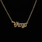 Fashion Personality Creative Item Jewelry Old English Cut Zodiac Necklace Straight