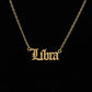 Fashion Personality Creative Item Jewelry Old English Cut Zodiac Necklace Straight