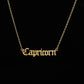 Fashion Personality Creative Item Jewelry Old English Cut Zodiac Necklace Straight