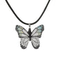 Creative Personality Painted Butterfly Real Leaf Specimen Pendant Earrings Necklace Women's Set