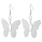 Creative Personality Gold-plated Butterfly Real Leaf Specimen Pendant Earrings Clavicle Necklace Set