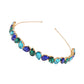 F1846 Glass brick fine-edged hair accessories temperament elegant hairpin head hoop trendy simple creative hair hoop