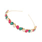 F1846 Glass brick fine-edged hair accessories temperament elegant hairpin head hoop trendy simple creative hair hoop