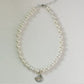 Jewelry Retro Scallop Lock Shaped Bead Necklace Temperament Simple Geometric Pearl Shell Necklace Female
