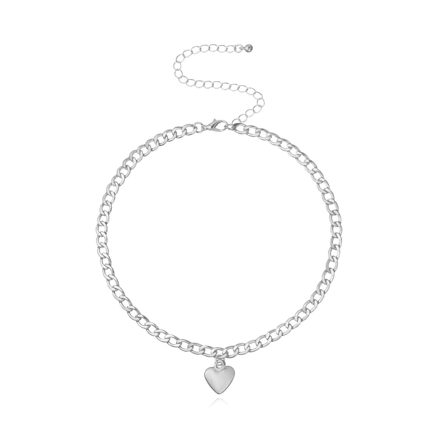 Fashion Love Clavicle Chain Simple Necklace Trend Personality Peach Heart Pendant Jewelry