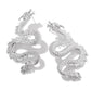 Kendou with the same dark Chinese dragon carving shape earrings earrings hip-hop ins dragon ear jewelry