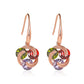 Earrings celebrity temperament micro-inlaid zircon earrings female simple color diamond car earrings