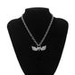 Temperament necklace female cross chain love lock wing pendant necklace double-layer fashion street shooting accessories