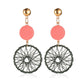 Creative net red same style wooden earrings femininity long geometric hollow woven earrings earrings