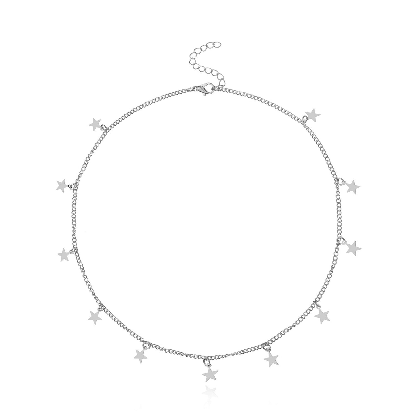 Fashion Simple Women's Alloy Plating Necklace Long Personalized Pentagon Pendant