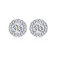 Classic Noble Fashion Jewelry Temperament Necklace Earrings Two-piece Set Round Zircon Set Earrings Necklace