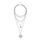 Jewelry Alloy Round Card Pendant Multilayer Necklace Women's Fashion Thick Chain Devil's Eye Necklace