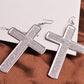 Long retro simple cross frosted earrings exaggerated night direct supply
