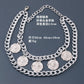 Jewelry geometric u-shaped retro embossed necklace retro exaggerated multi-layer portrait thick chain necklace