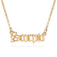 Jewelry Personality Creative Twelve Constellation Necklace Retro English Alphabet Pendant Clavicle Chain