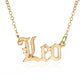 Jewelry Personality Creative Twelve Constellation Necklace Retro English Alphabet Pendant Clavicle Chain