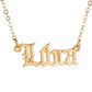 Jewelry Personality Creative Twelve Constellation Necklace Retro English Alphabet Pendant Clavicle Chain