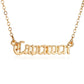 Jewelry Personality Creative Twelve Constellation Necklace Retro English Alphabet Pendant Clavicle Chain