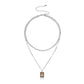 Jewelry Fashion Snake Bone Chain Gemstone Pendant Necklace Retro Exaggerated Personality Punk Ladies Necklace
