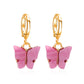 Butterfly earrings summer temperament super fairy butterfly earrings earrings ins color acrylic earrings