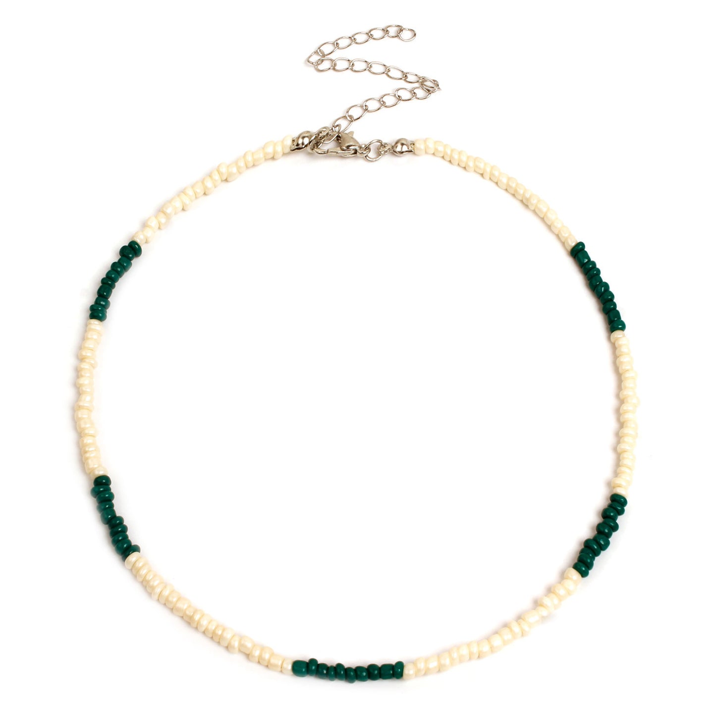 Jewelry fashion hand-threaded short rice bead necklace female bohemian colorful necklace necklace