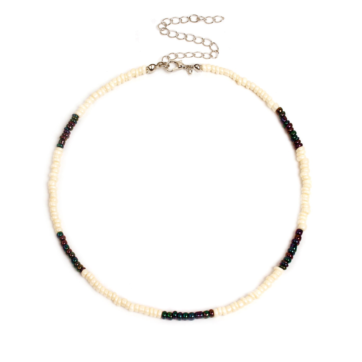 Jewelry fashion hand-threaded short rice bead necklace female bohemian colorful necklace necklace