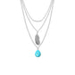 Necklace Lasso Turquoise Bead Big Leaf All-Match Ladies Multilayer Necklace