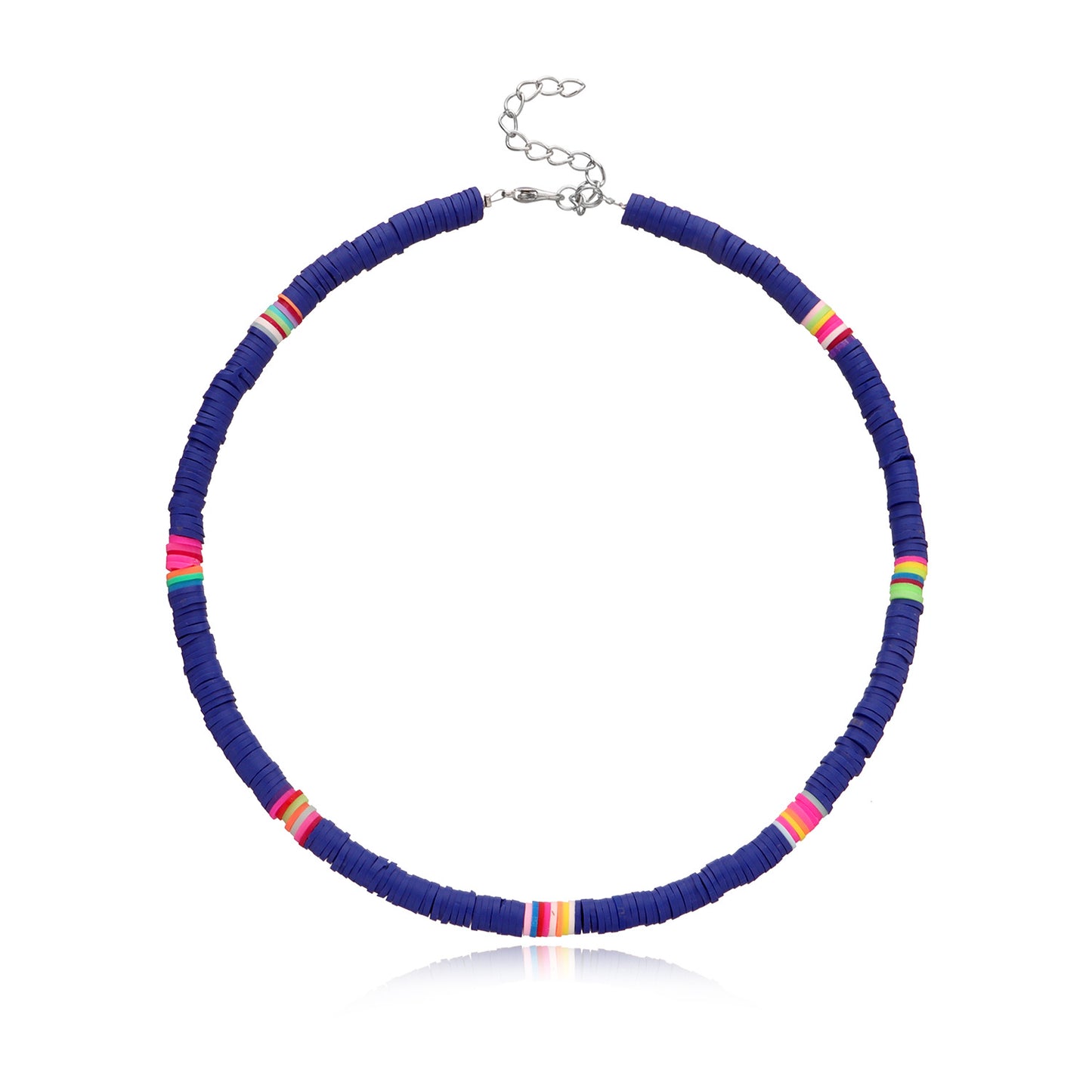 Jewelry casual color soft pottery choker necklace female fashion 6mm disc necklace necklace necklace