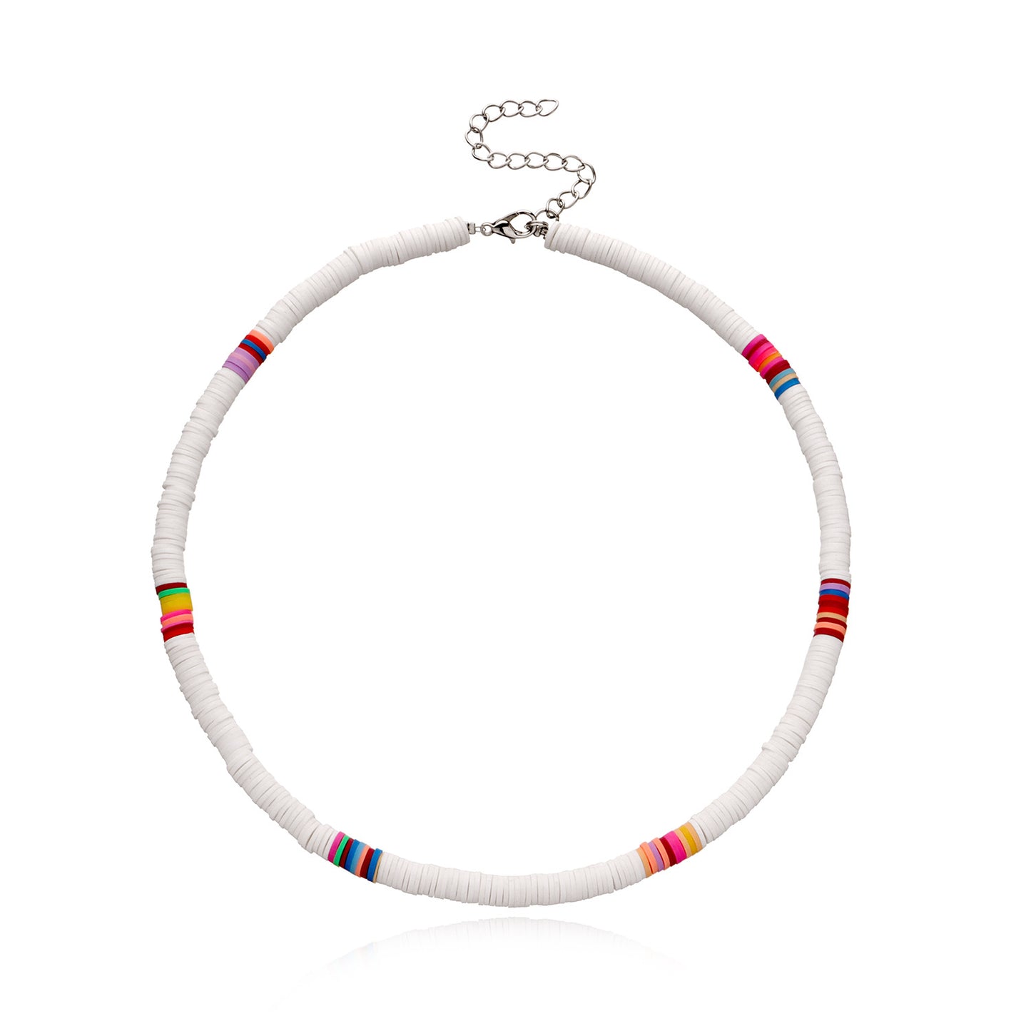 Jewelry casual color soft pottery choker necklace female fashion 6mm disc necklace necklace necklace