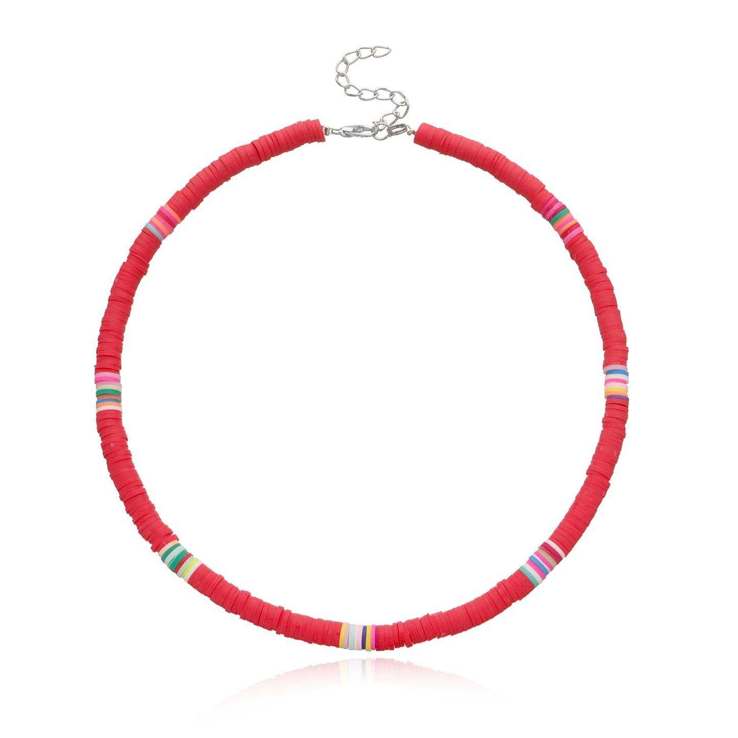 Jewelry casual color soft pottery choker necklace female fashion 6mm disc necklace necklace necklace