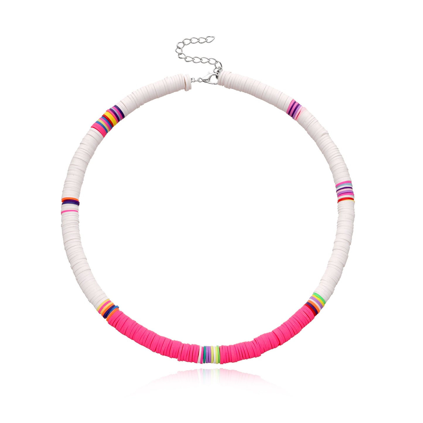 Jewelry casual color soft pottery choker necklace female fashion 6mm disc necklace necklace necklace