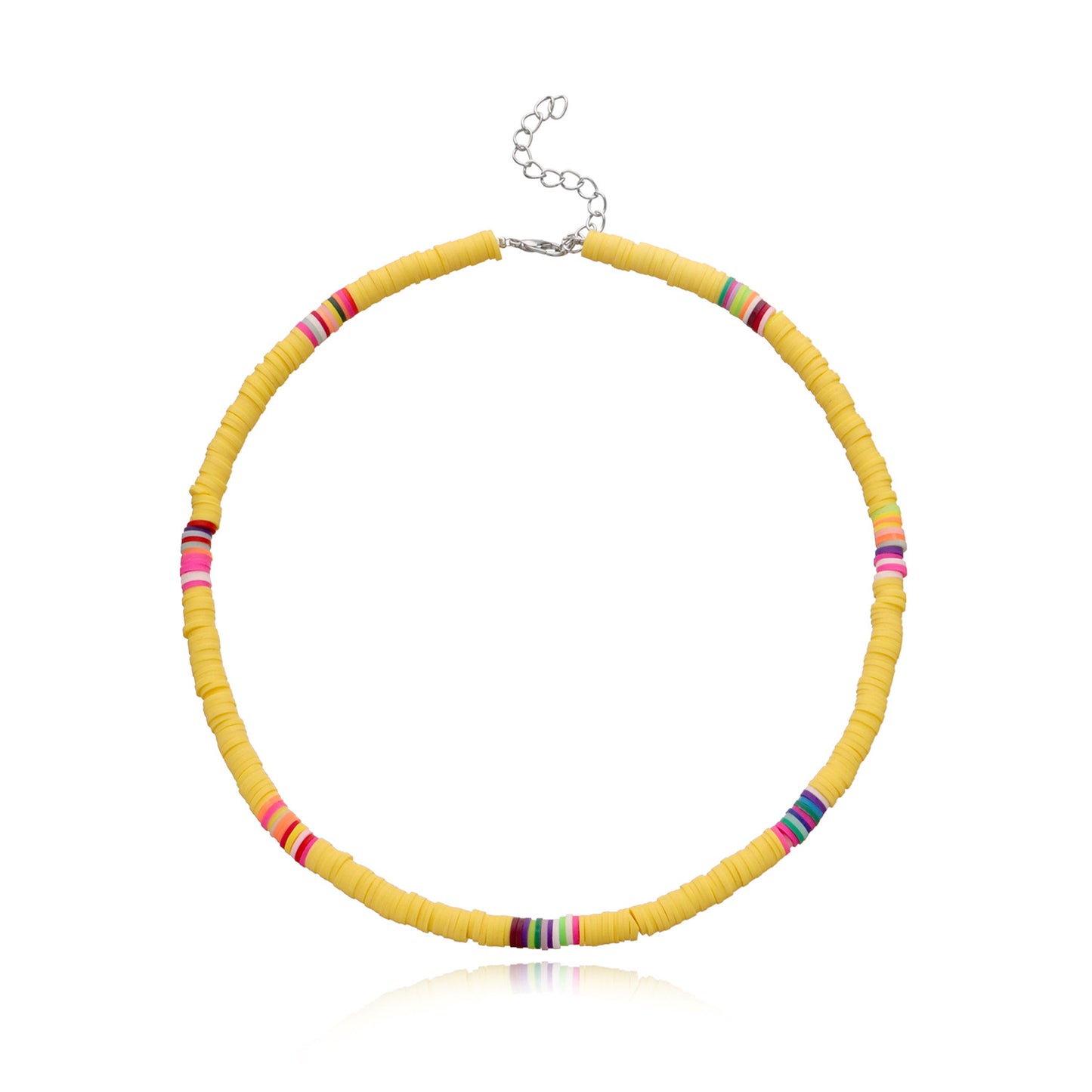Jewelry casual color soft pottery choker necklace female fashion 6mm disc necklace necklace necklace