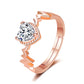 Jewelry temperament zircon heart-shaped ring creative electrocardiogram love ring female Valentine's Day gift
