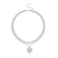 Jewelry Round Geometric Queen Head Pendant Necklace Female Fashion Simple Temperament Double Layer Necklace
