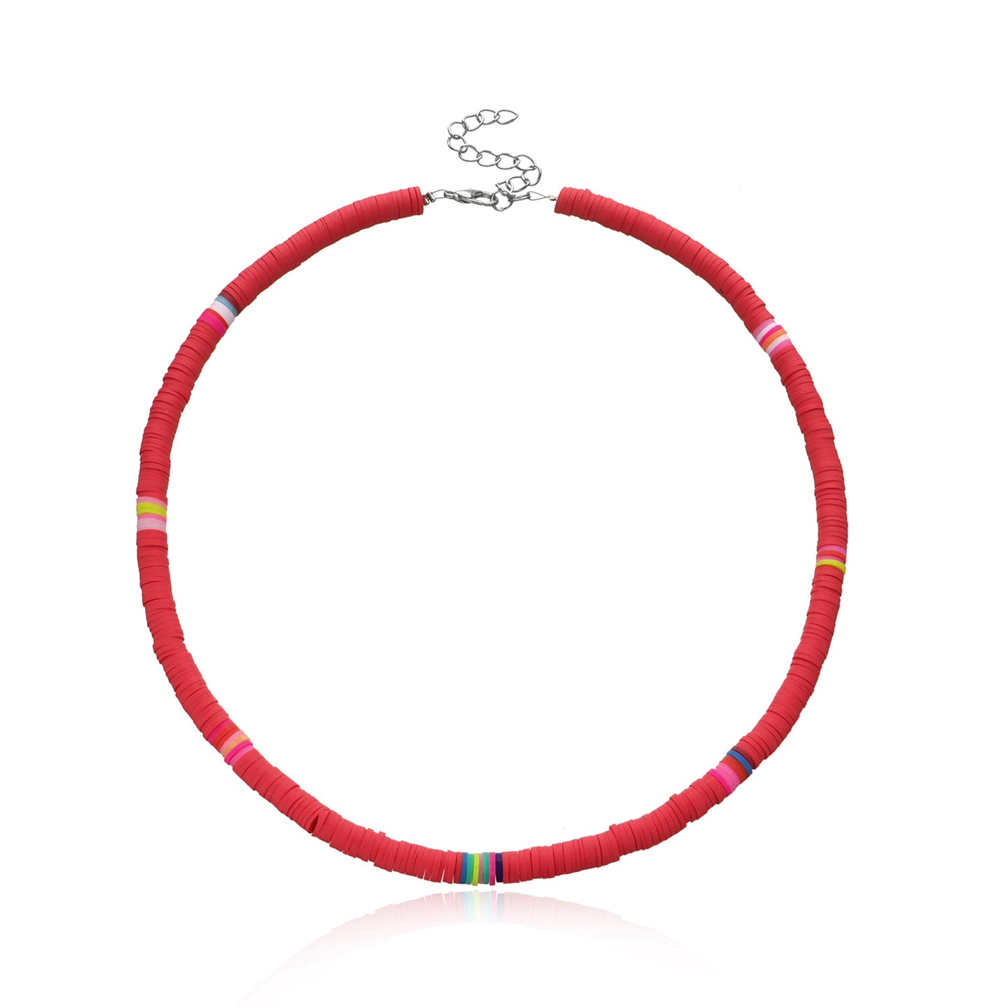 Jewelry casual color soft pottery choker necklace female fashion 6mm disc necklace necklace necklace