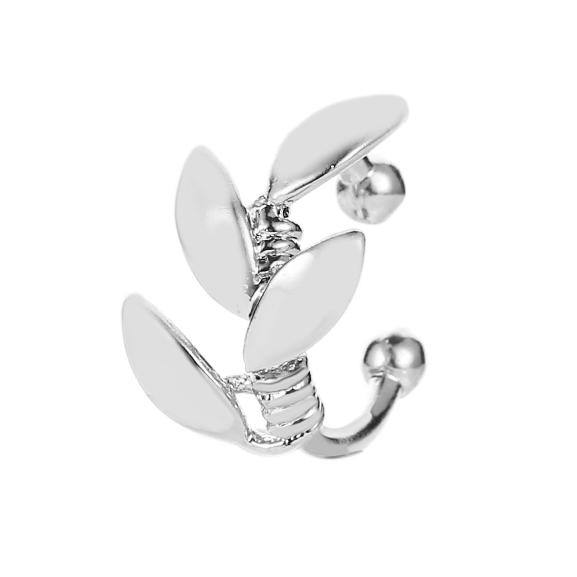 No pierced earrings simple retro C-shaped ear clip personality leaf ear bone clip cartilage U-shaped earrings