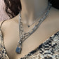 Jewelry Simple Exaggerated Thick Chain Necklace Women's Retro Multi-layer Geometric Lock Heart Necklace