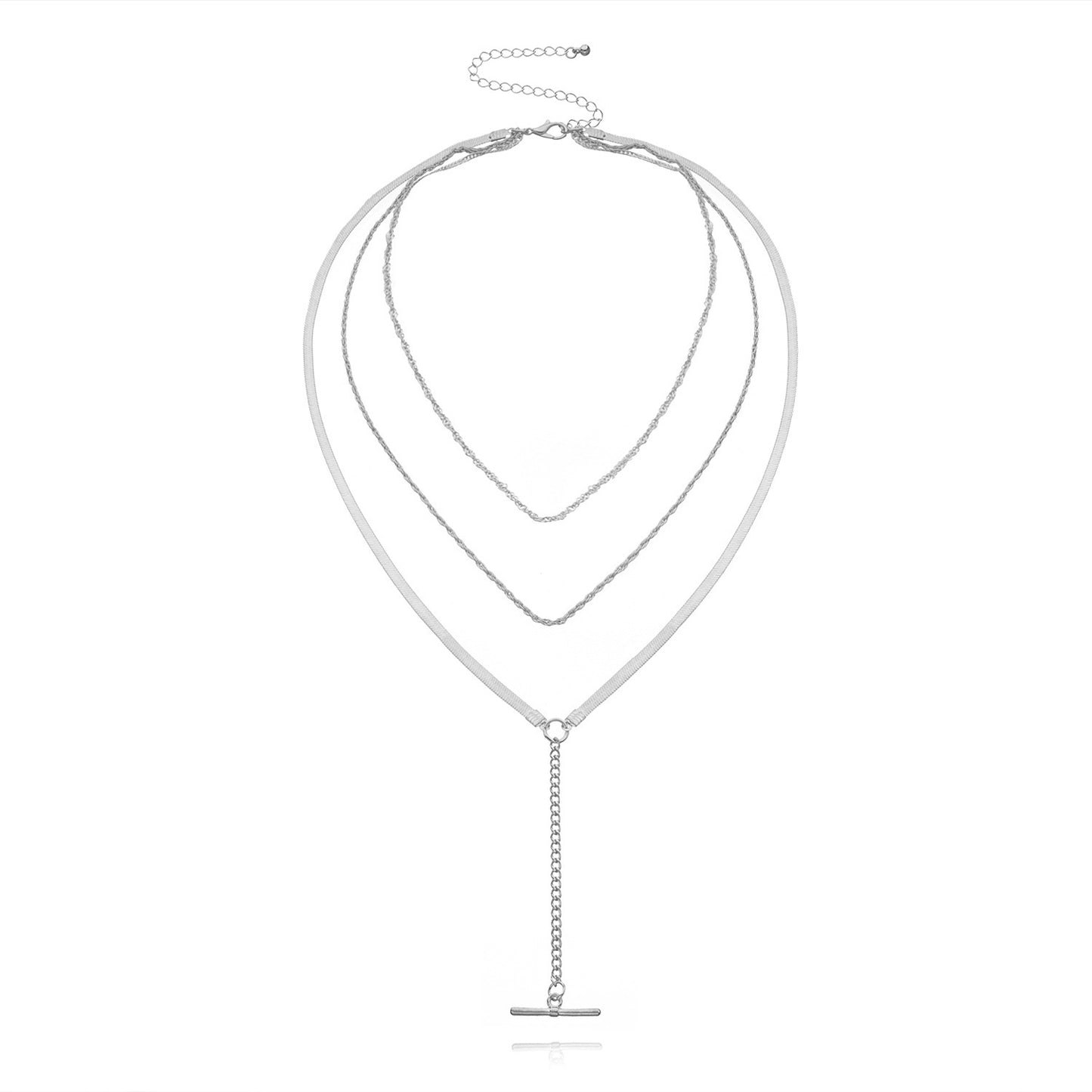 Jewelry Long Pendant Snake Bone Chain Necklace Women's Fashion Personality Trend Multi-layered Necklace