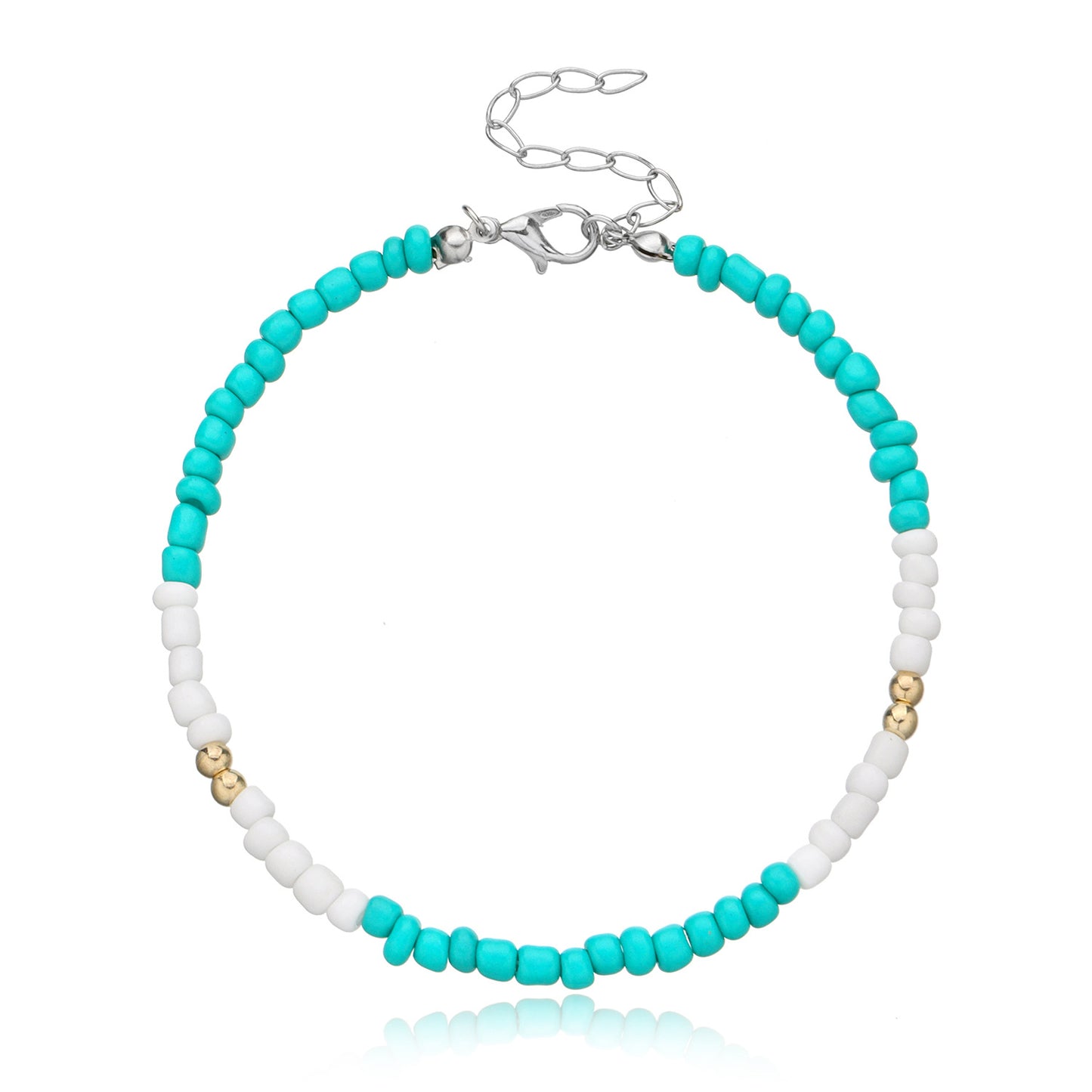 Ornaments Popular Colorful Rice Beads Anklet Female Fashion Handmade Adjustable Foot Jewelry