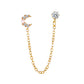 Long earrings Geometric U-shaped ear clip Moon snake earrings Non-mainstream one-piece earrings