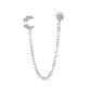 Long earrings Geometric U-shaped ear clip Moon snake earrings Non-mainstream one-piece earrings