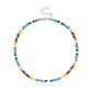 Jewelry bohemian short necklace choker adjustable colorful rice bead necklace