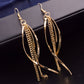 Simple retro long tassel earrings popular actress all-match earrings direct supply