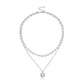 Jewelry Fashion Overlock Pearl Pendant Multilayer Necklace Femininity Popular Personality Necklace