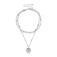 Jewelry Fashion Versatile Round Tag Necklace Female Personality Simple Multi-layer Ball Chain Necklace