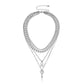 Jewelry popular key lock pendant necklace female punk retro exaggerated multi-layer necklace