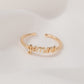 Jewelry Personality Simple Twelve Constellation Ring Alphabet Ring Ladies Open Index Finger Single Ring