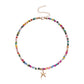 Jewelry Color Rice Bead Necklace Ladies Temperament Alloy Butterfly Starfish Necklace